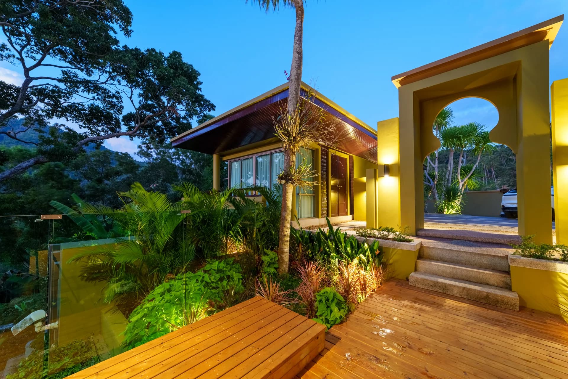Villa 18 tucked into the tropical greenery of the Kata hillside